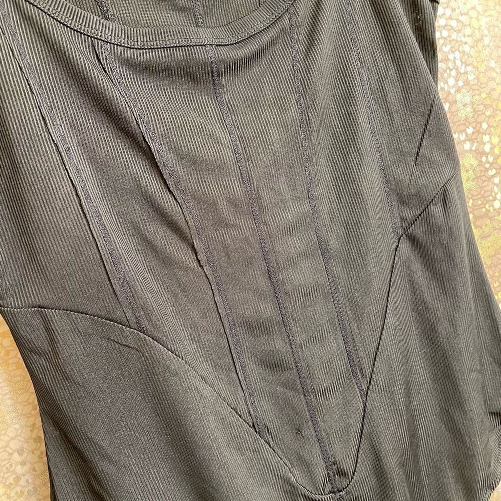 Intimately Free People Black Ribbed Thong Back Bodysuit, S - Picture 4 of 6